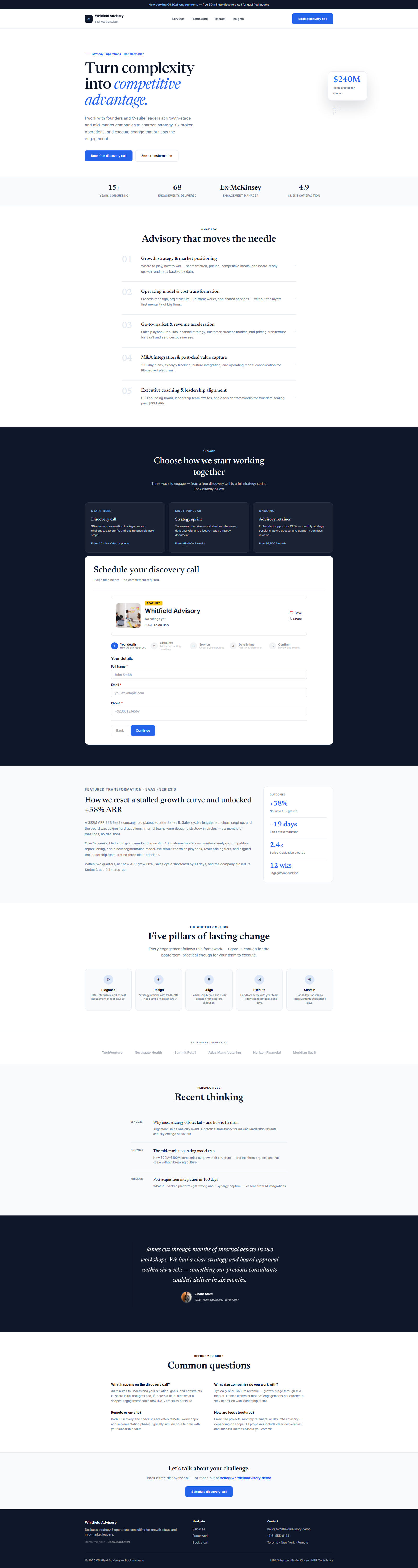 Consultant appointment booking wizard — Bookiso WordPress plugin