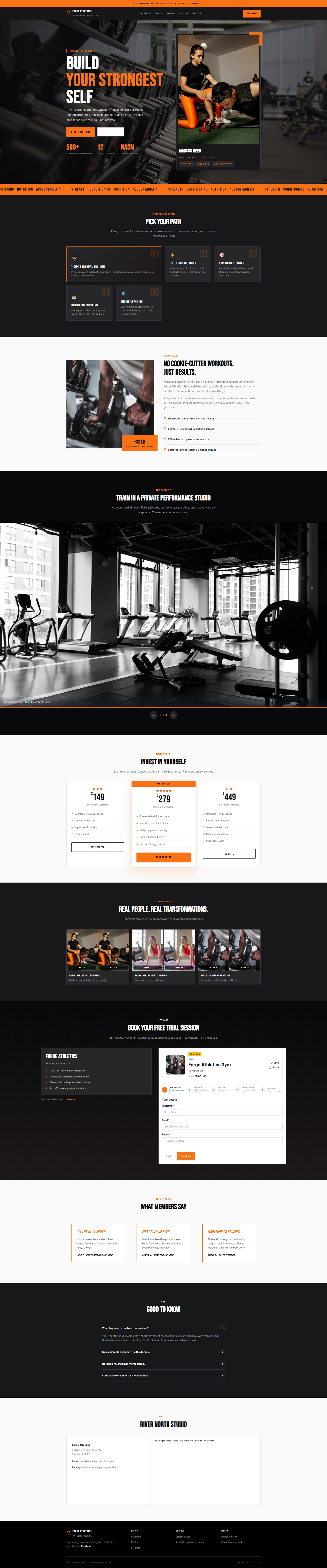 Gym appointment booking with payments — Bookiso WordPress plugin demo